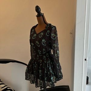 Free people peacock mini dress